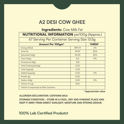 A2 Desi Cow Ghee 1 L